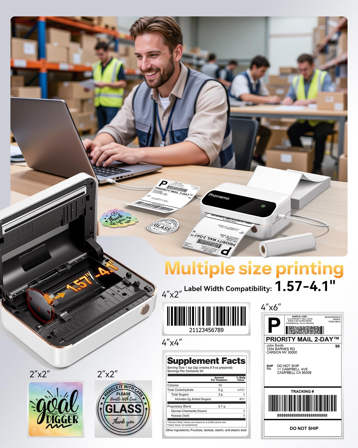 Phomemo M420 4-inch labelprint - Commercial Printing Inc recensie en prijs