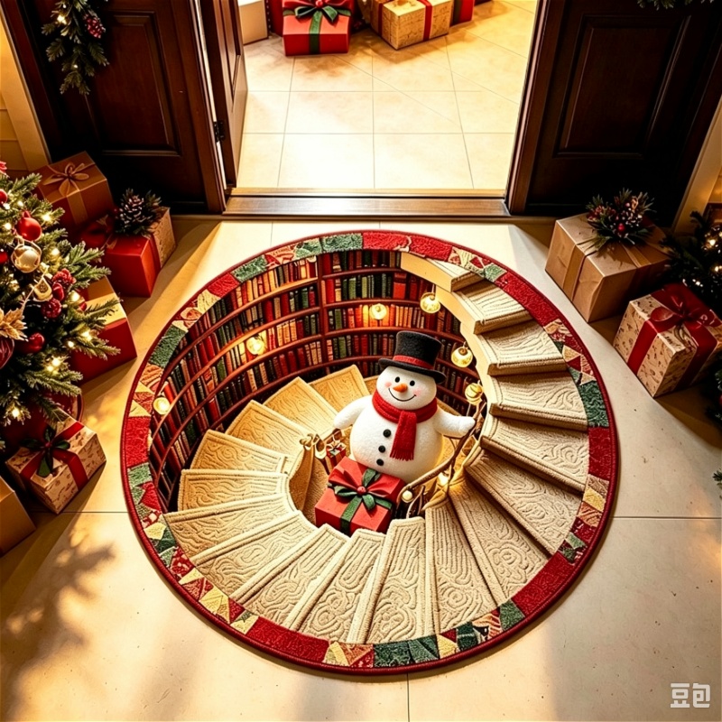 3D Illusie Kerstman Trap Ronde - Commercial Printing Format recensie en prijs