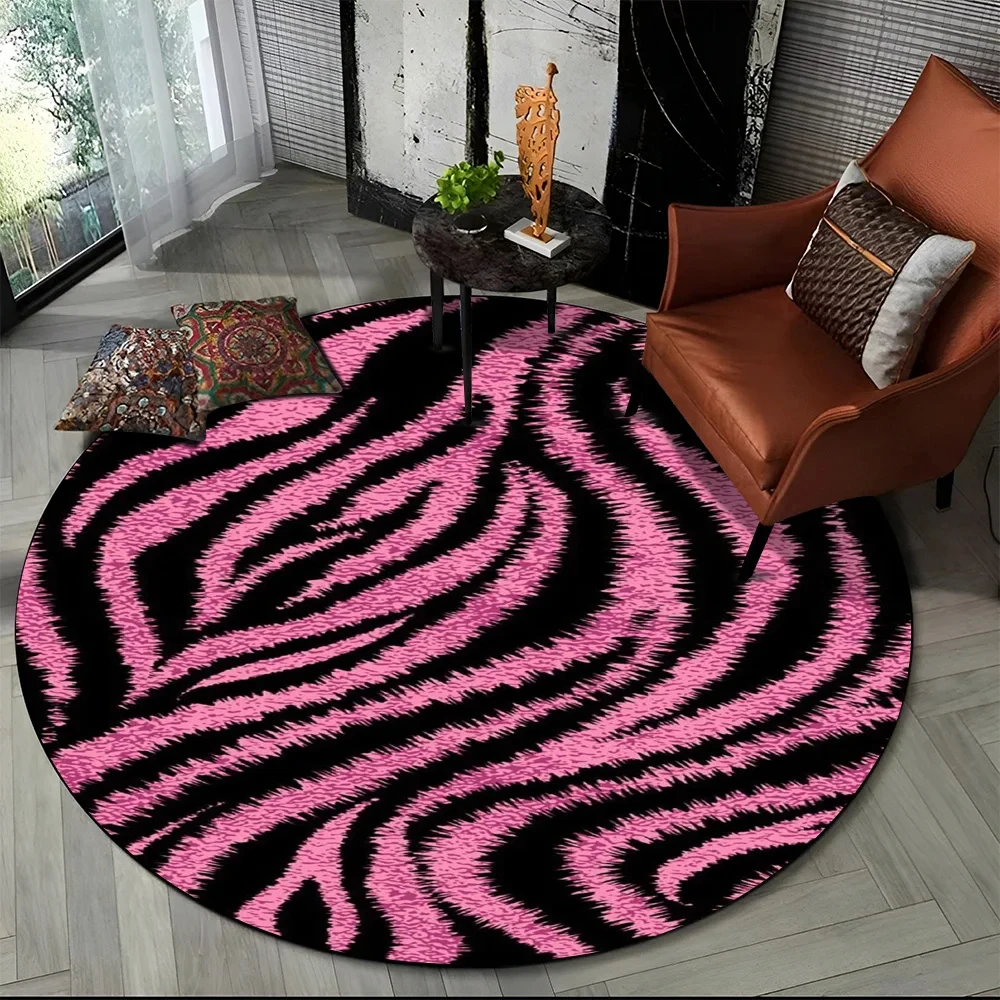 Roze Zebra Streep Print Rond T - Commercial Printing Format recensie en prijs
