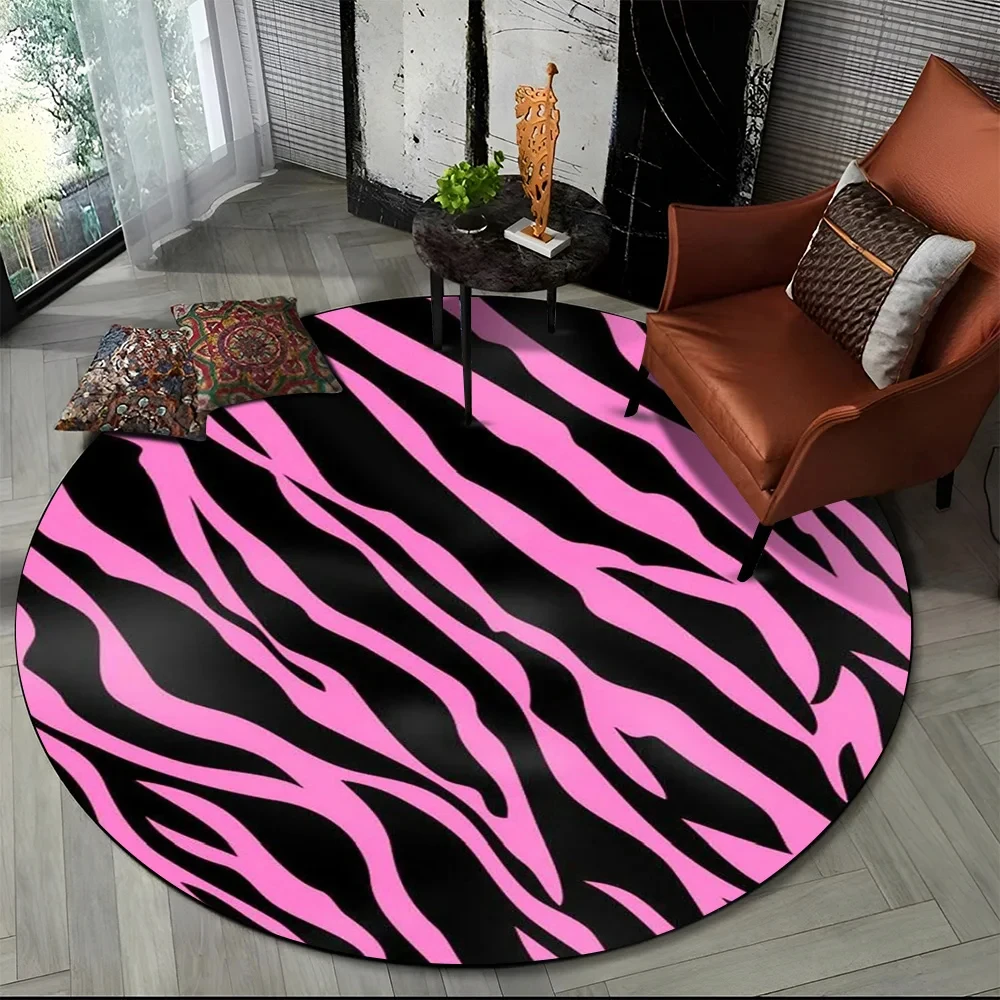 Roze Zebra Streep Print Rond T - Commercial Printing Format recensie en prijs