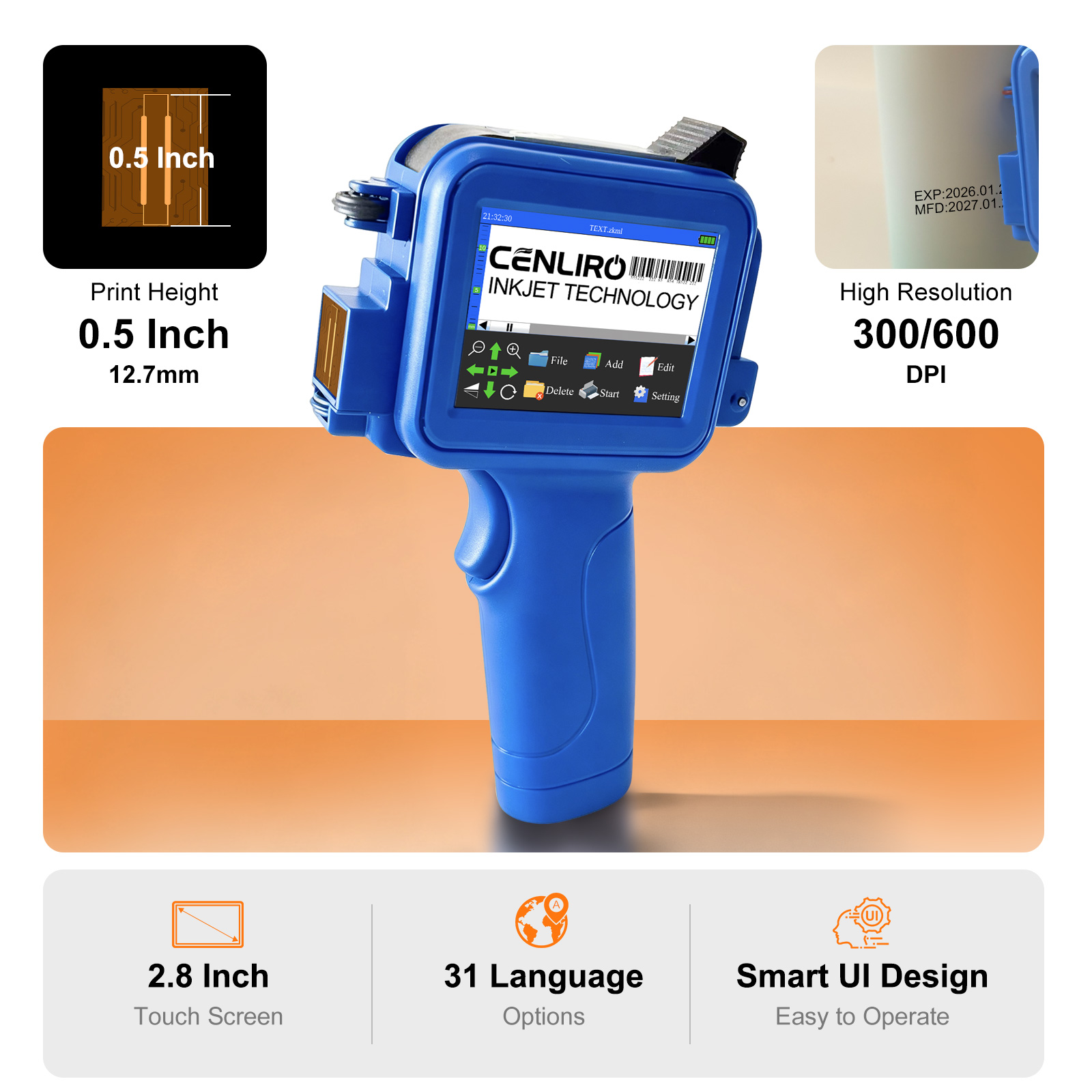 Cenliro Mini Handheld Inkjetpr - Commercial Printing Inc recensie en prijs