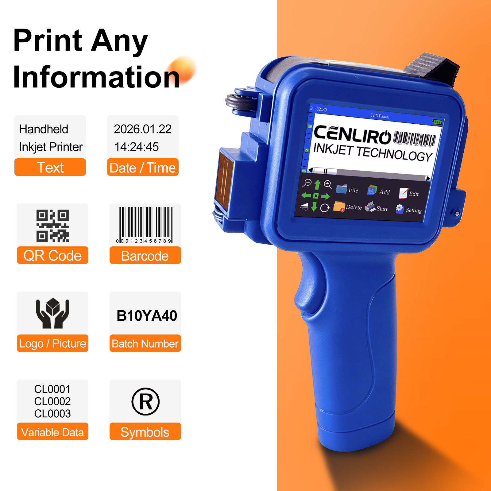 Cenliro Mini Handheld Inkjetpr - Commercial Printing Inc recensie en prijs