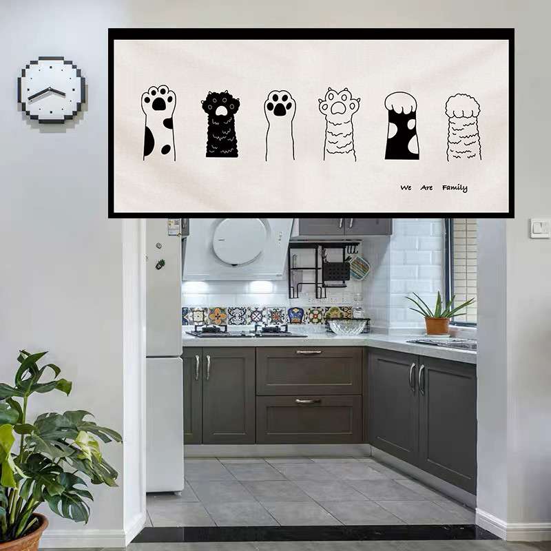 VIKAMA Minimal Line Cat Noren  - Commercial Printing Rates recensie en prijs