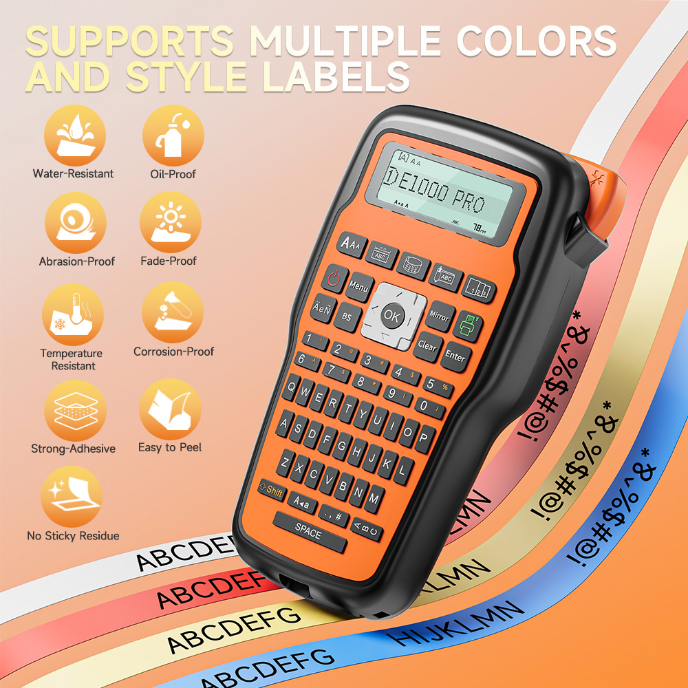 QWERTY-toetsenbord E1000 label - Commercial Printing Inc recensie en prijs