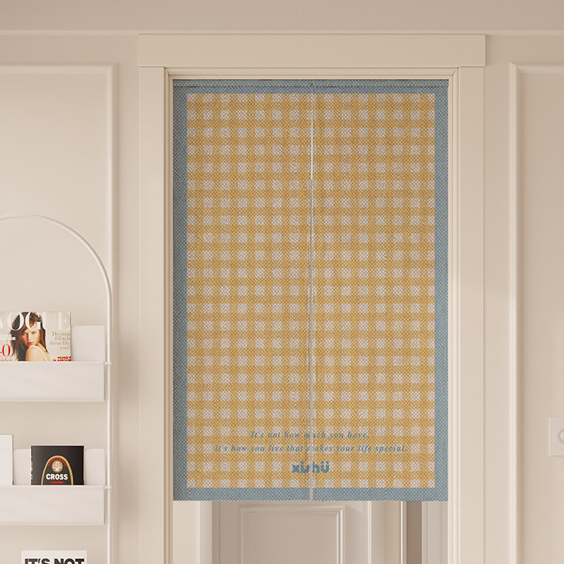 VIKAMA Crèmegeel Gingham Noren - Commercial Printing Rates recensie en prijs